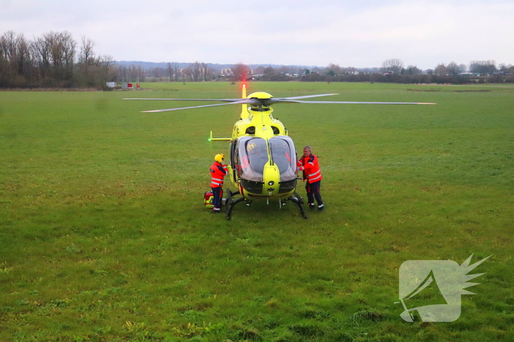 Traumahelikopter geland voor medische incident