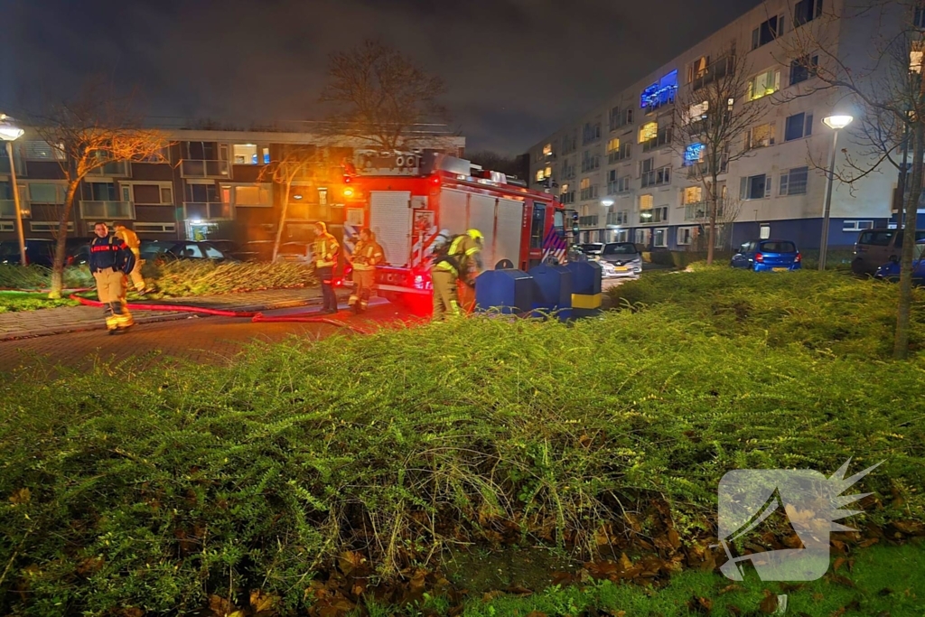 Container brand zorgt voor flinke rookontwikkeling