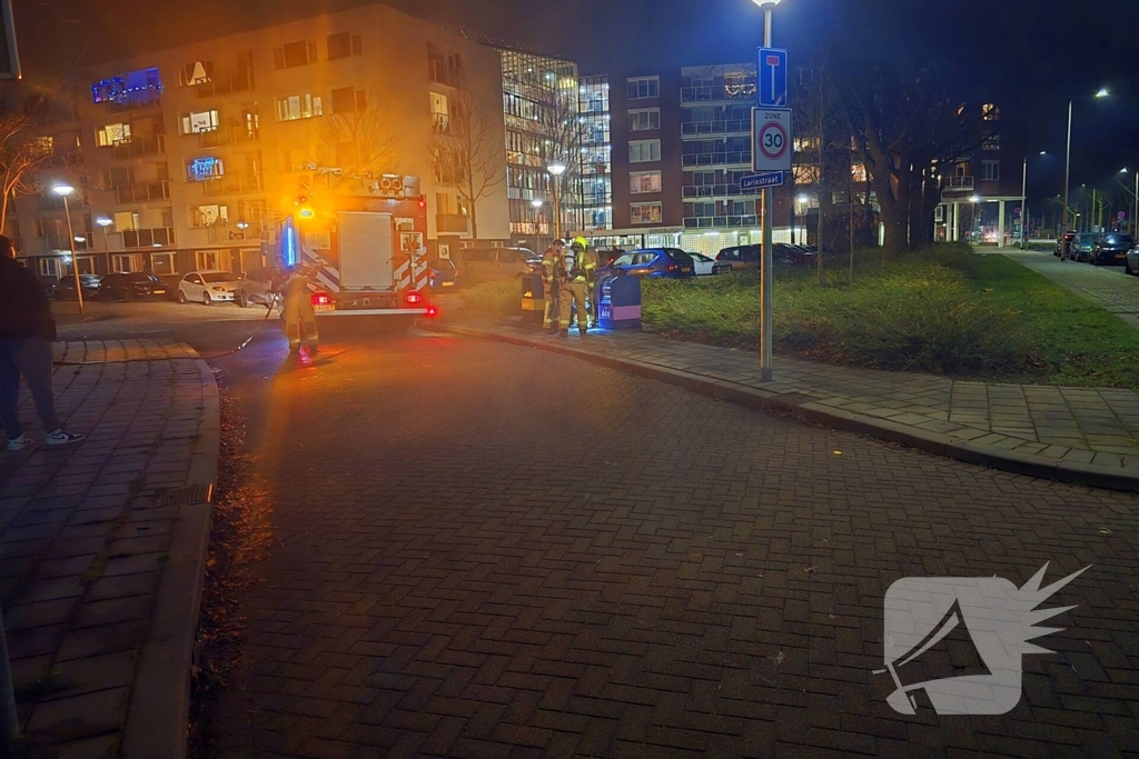 Container brand zorgt voor flinke rookontwikkeling