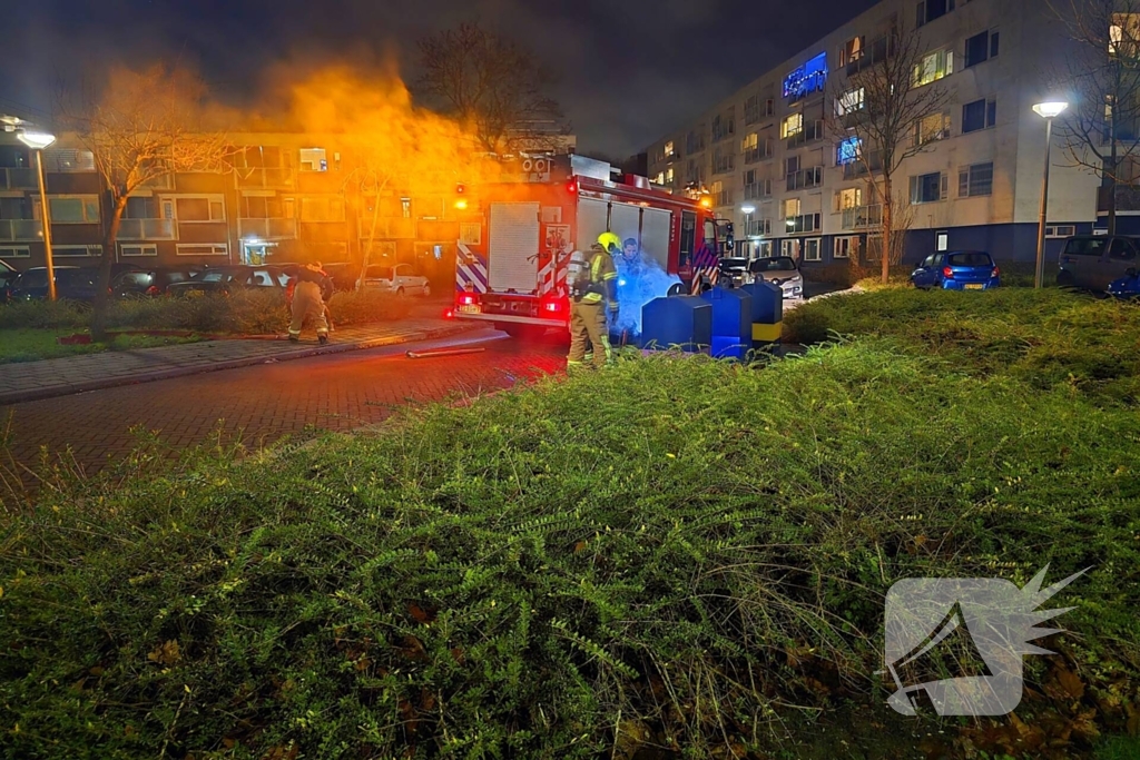 Container brand zorgt voor flinke rookontwikkeling