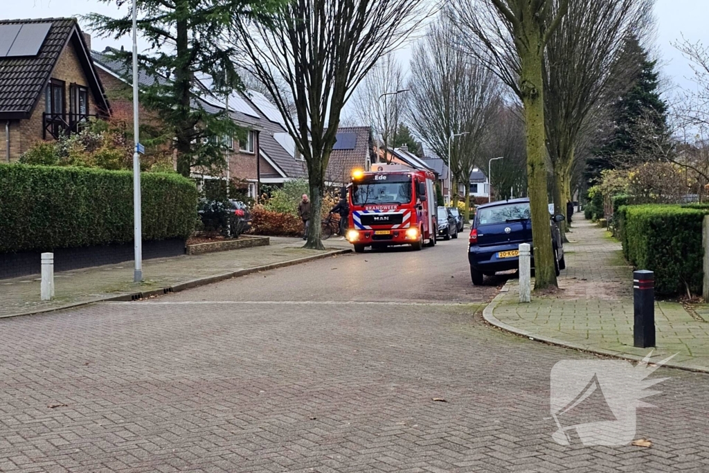 Sauna in kelder van woning vat vlam