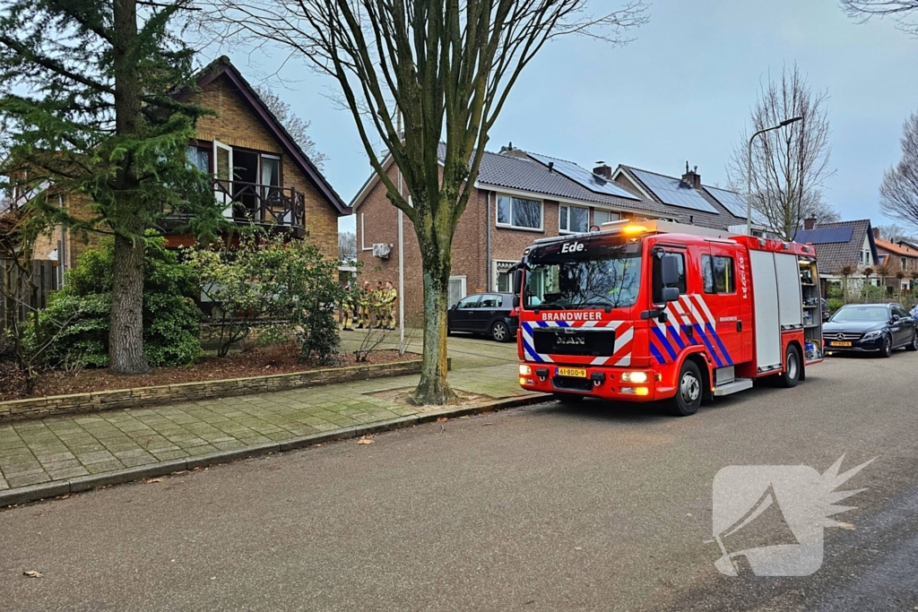 Sauna in kelder van woning vat vlam