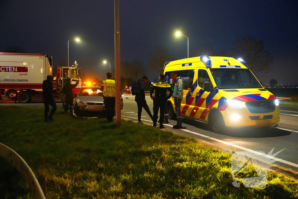 Ongeval veroorzaakt filevorming in dorp