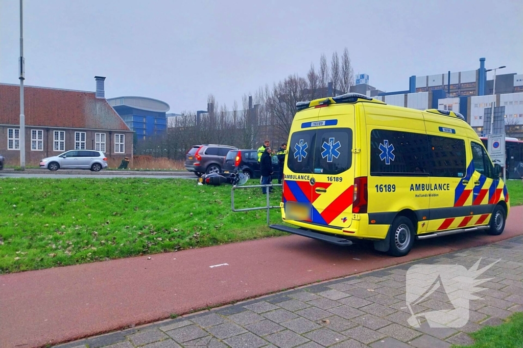 Scooterrijder gewond bij enkelzijdig ongeval