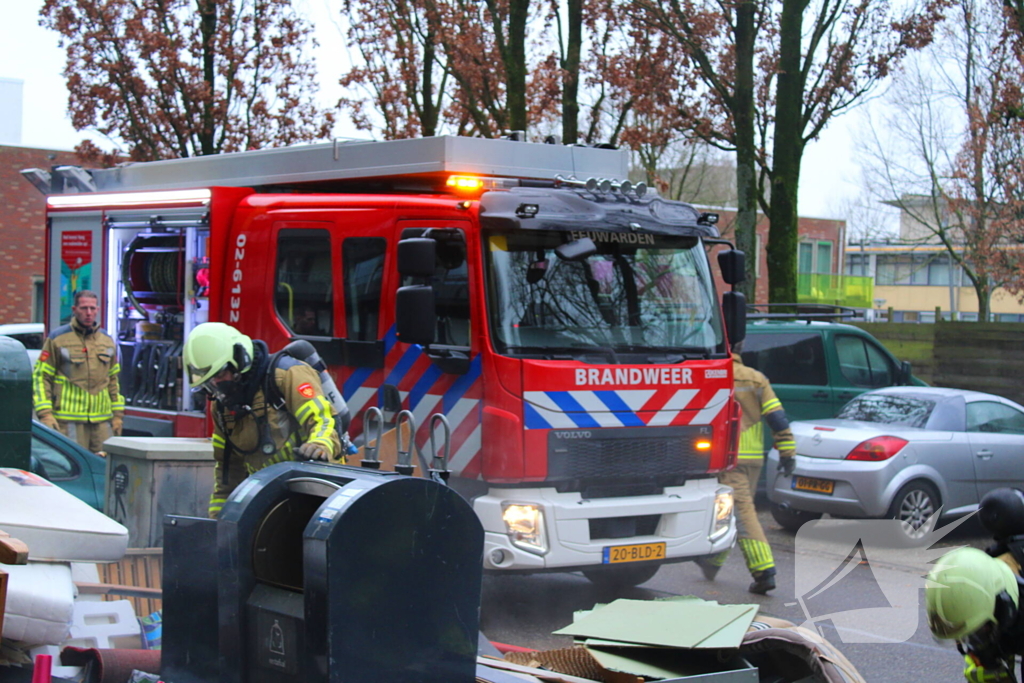 Veel rook bij brand in ondergrondse container