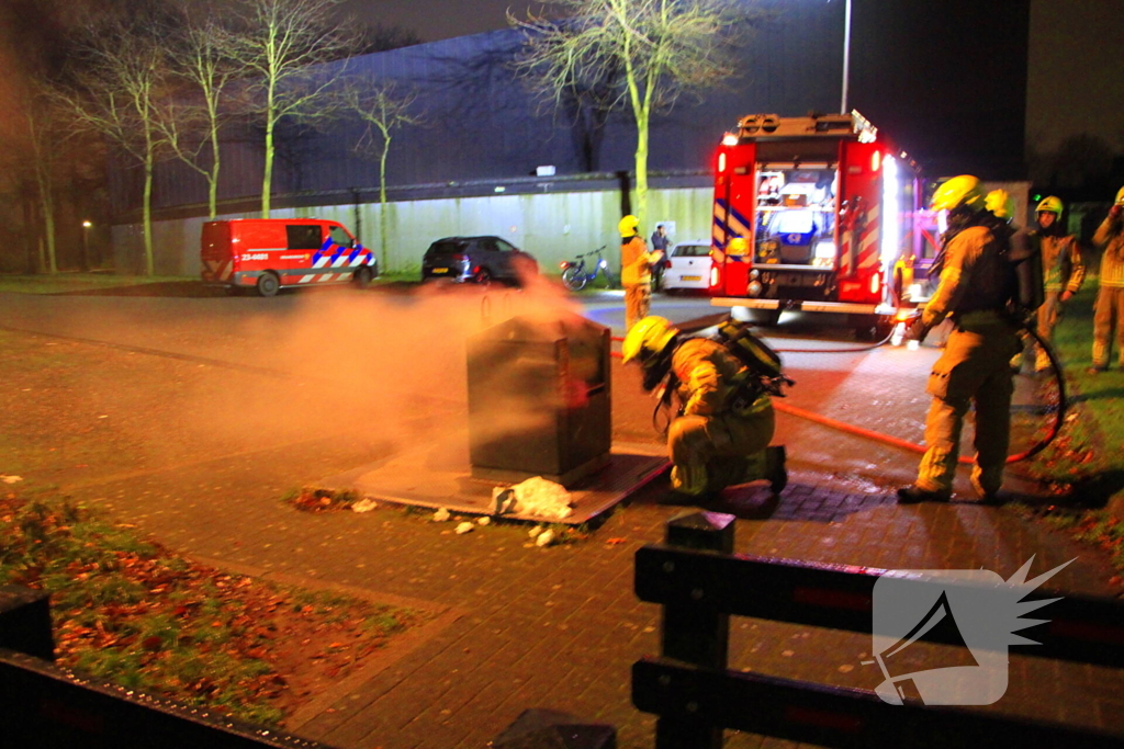 Brand in ondergrondse container gedoofd