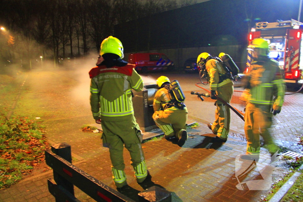 Brand in ondergrondse container gedoofd