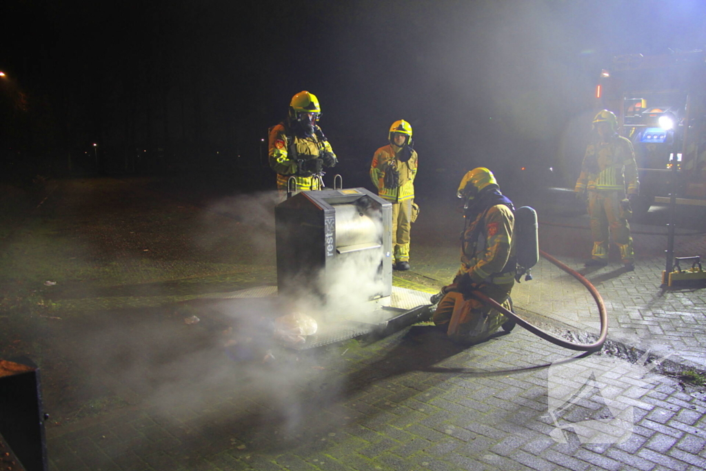 Brand in ondergrondse container gedoofd