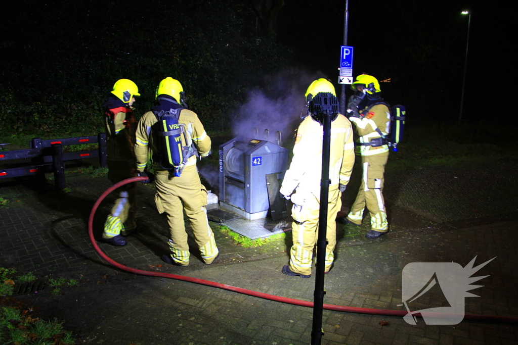 Brand in ondergrondse container gedoofd