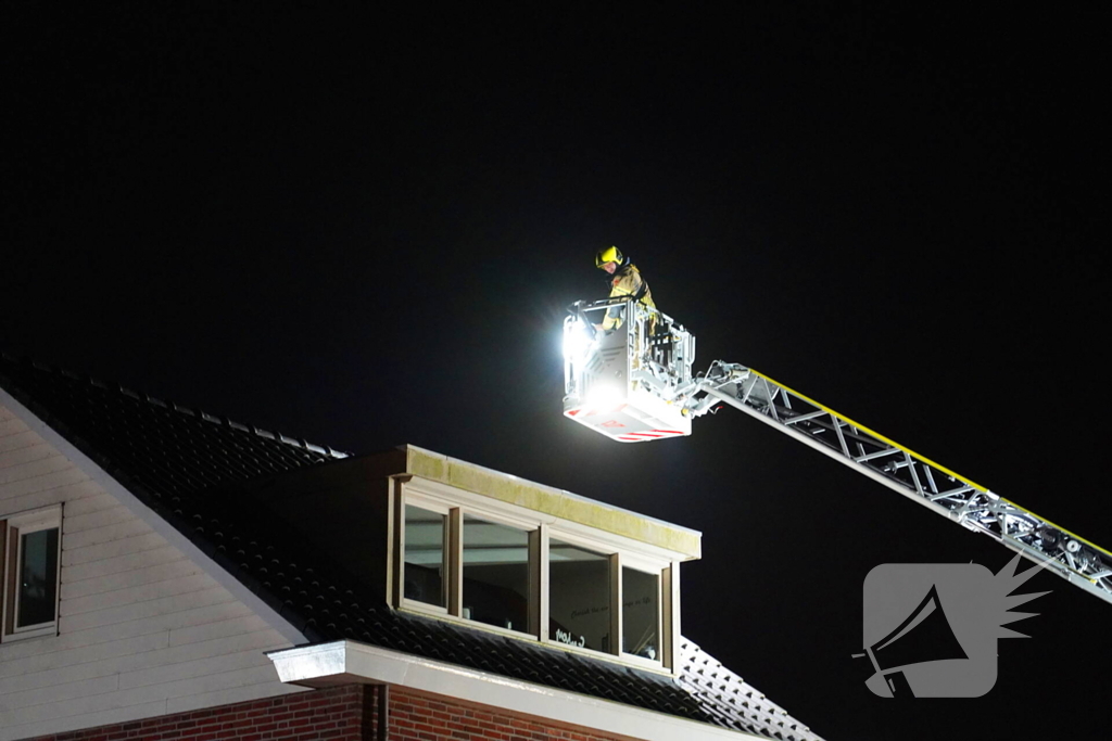 Schoorsteenbrand in vrijstaande woning