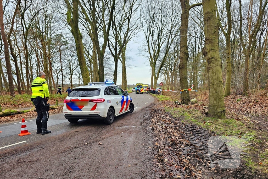 Persoon zwaargewond bij botsing tegen boom