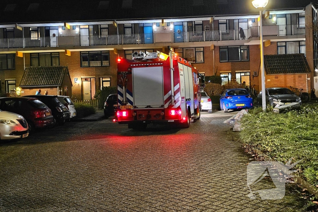 Brand in achtertuin van woning