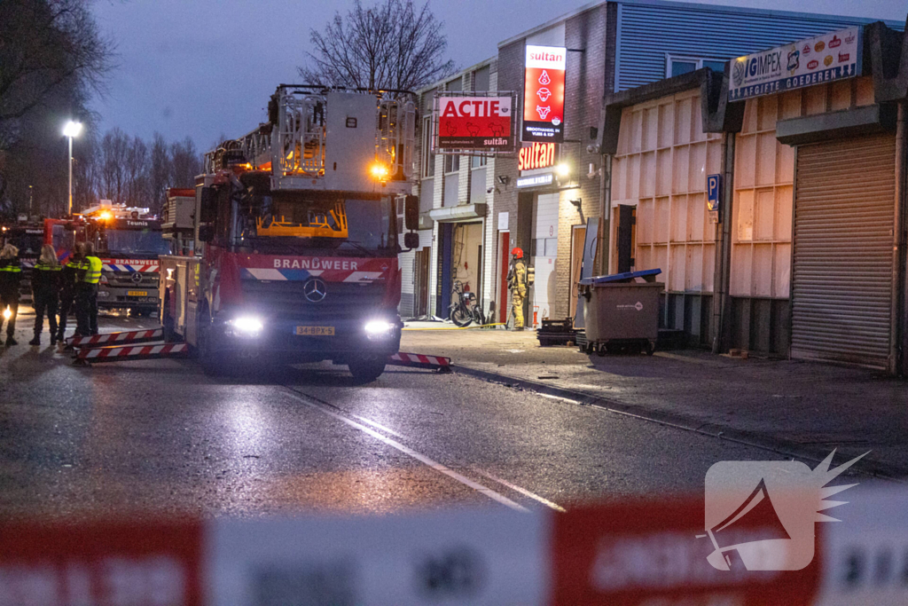 Brand in meterkast van bedrijf