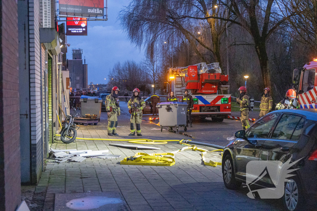 Brand in meterkast van bedrijf