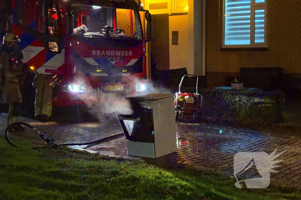 Woning vol rook door brandende oven