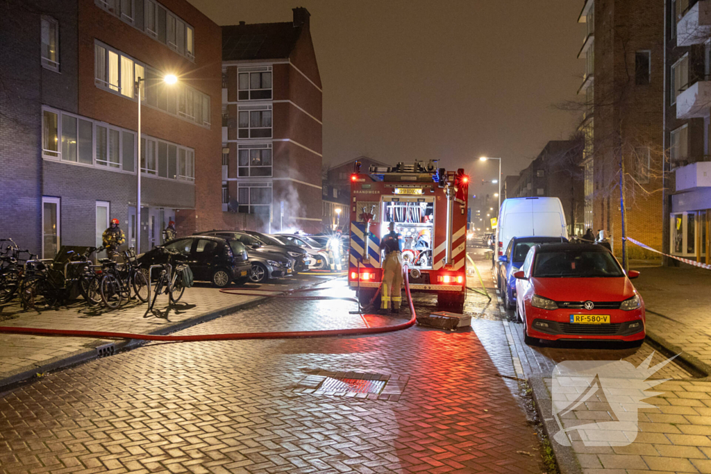 Taxi verwoest door brand