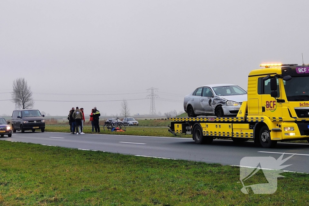 File na aanrijding tussen twee voertuigen