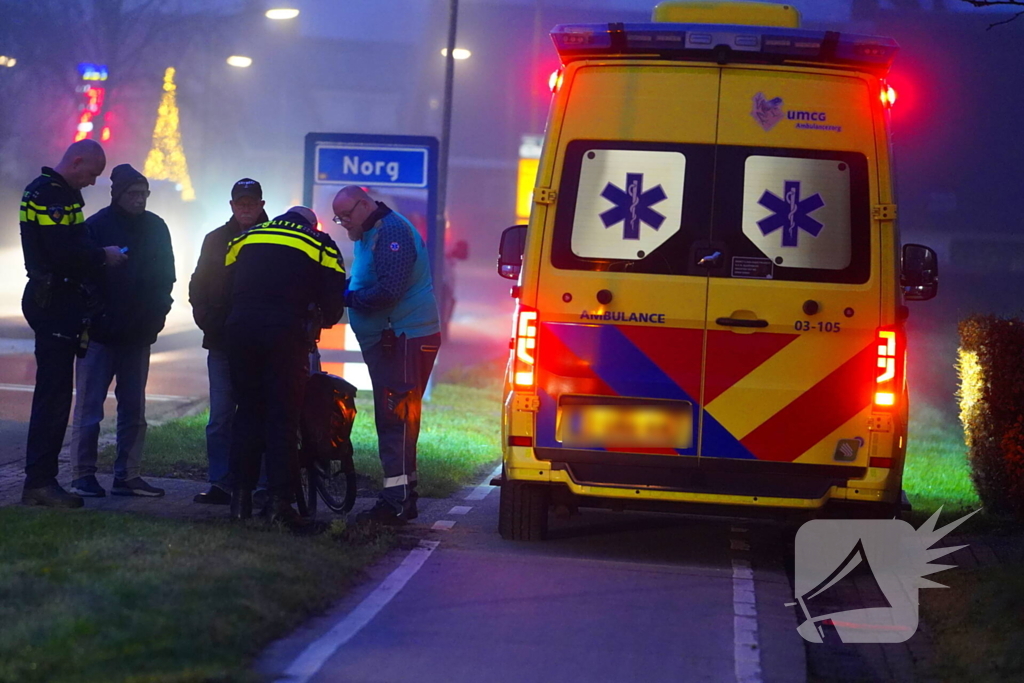 Fietser gewond bij botsing met auto