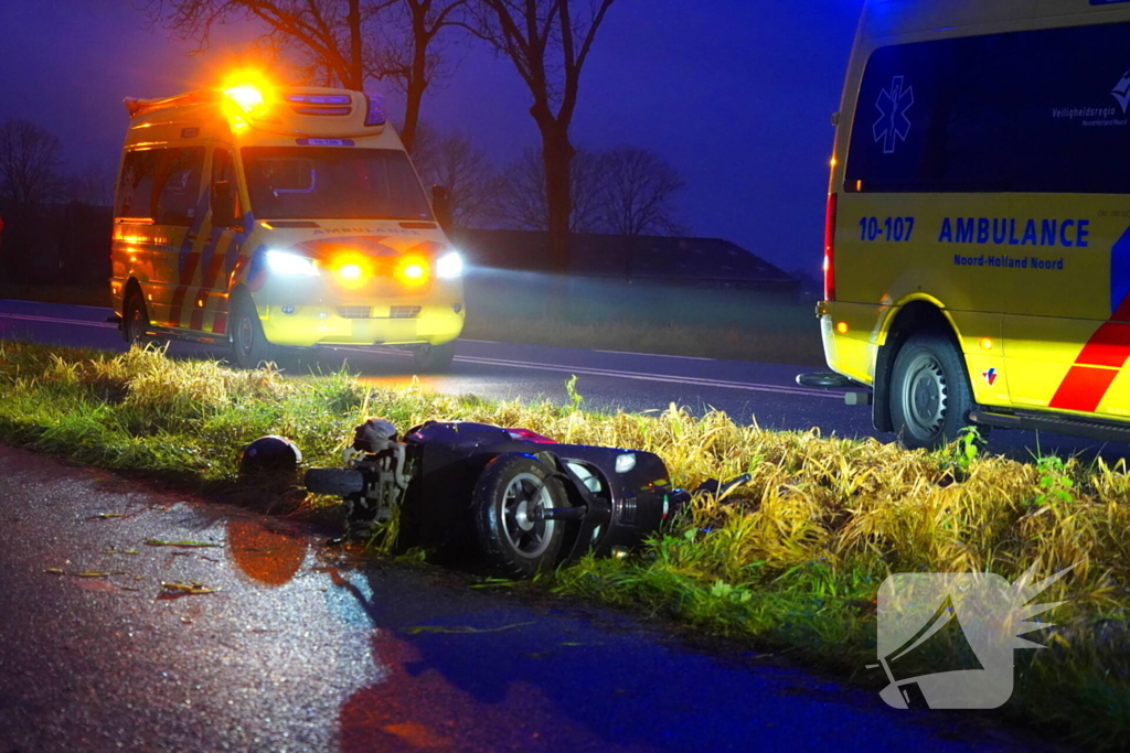 Scooterrijder zwaargewond na harde val