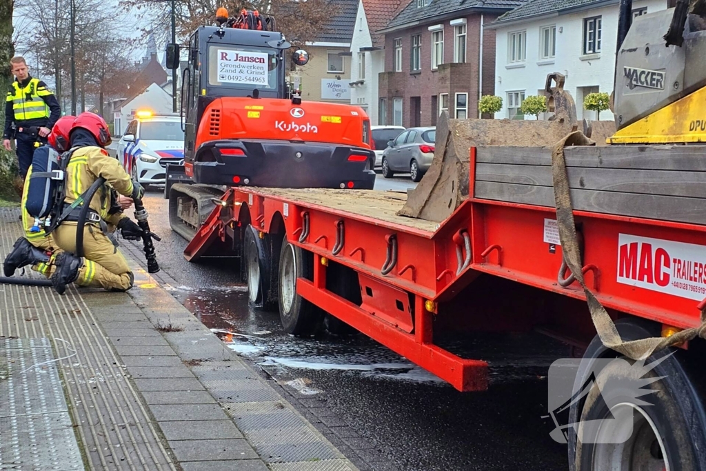 Brandweer ingezet bij brandende trailer