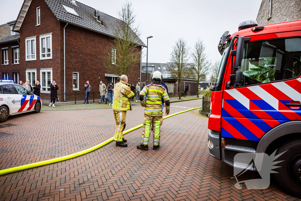 Uitslaande brand in schuur