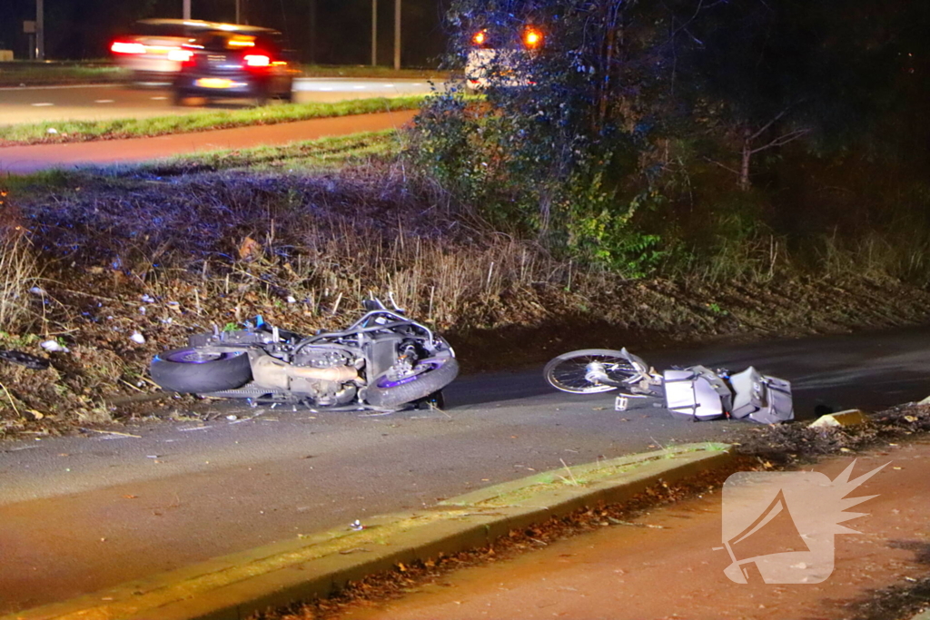 Ernstig ongeval tussen motorrijder en fietser