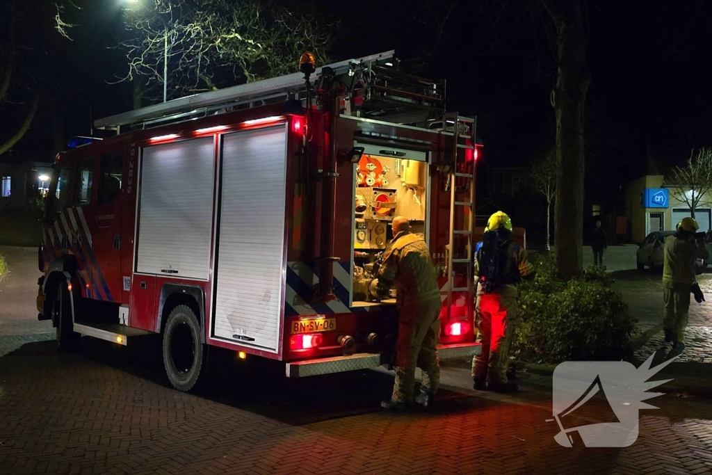 Containerbrand door vuurwerk