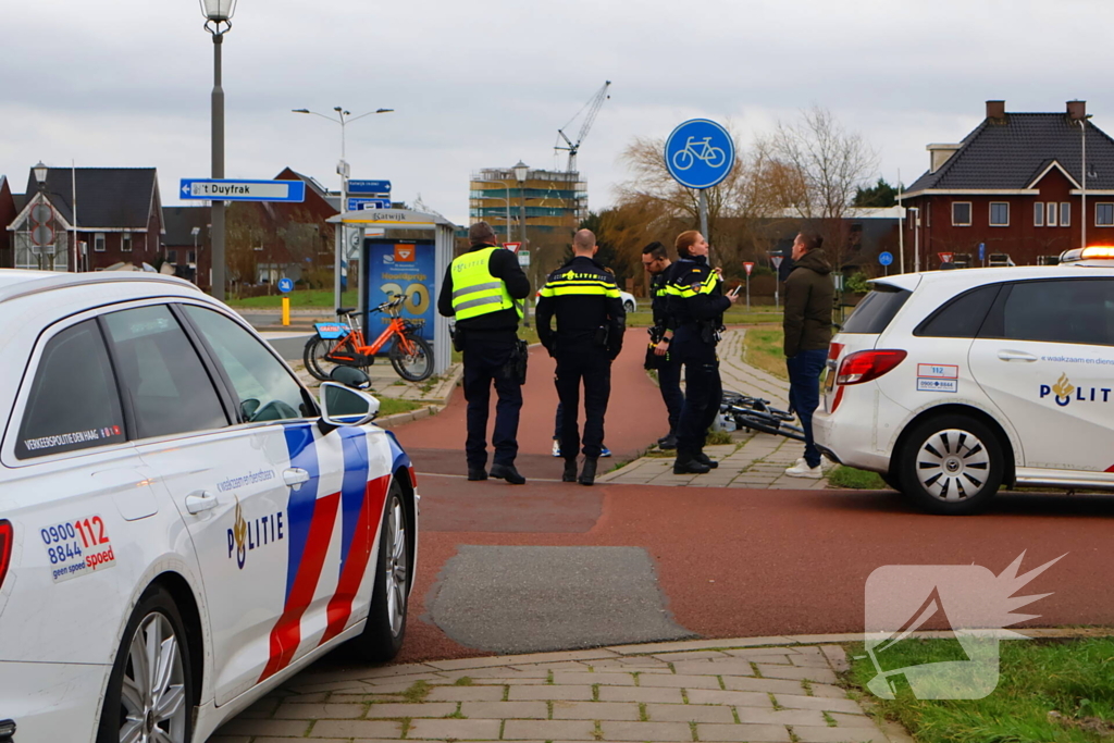 Fietser geschept door automobilist