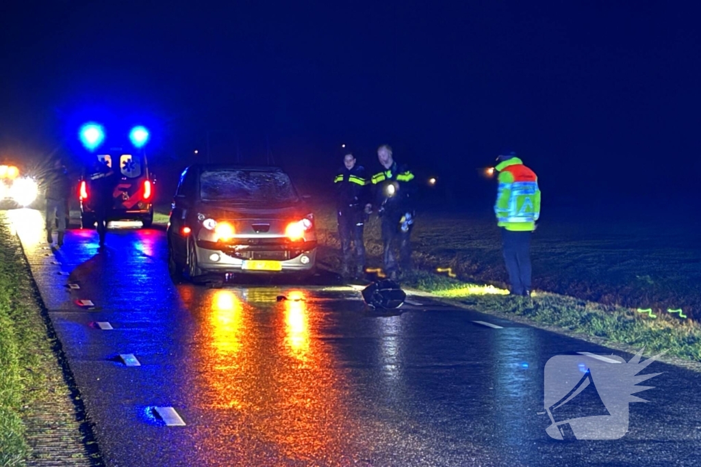 Fietser gewond bij botsing met auto