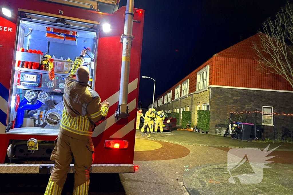 Autobrand snel onder controle