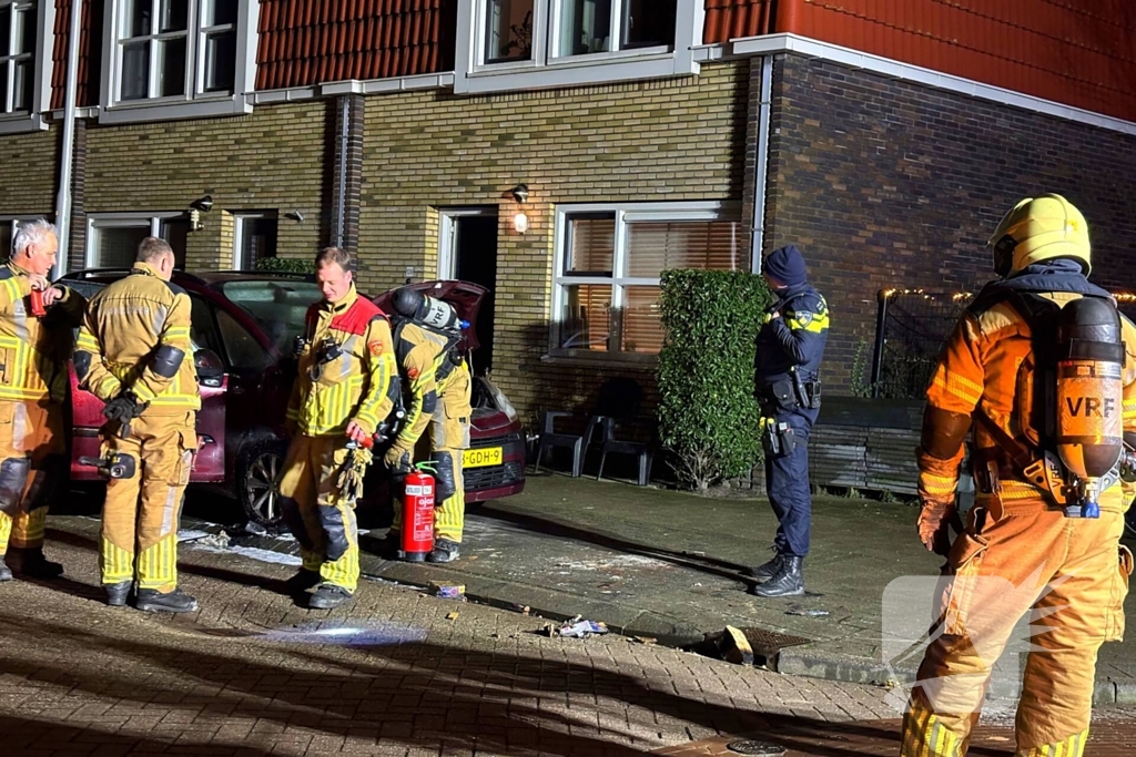 Autobrand snel onder controle