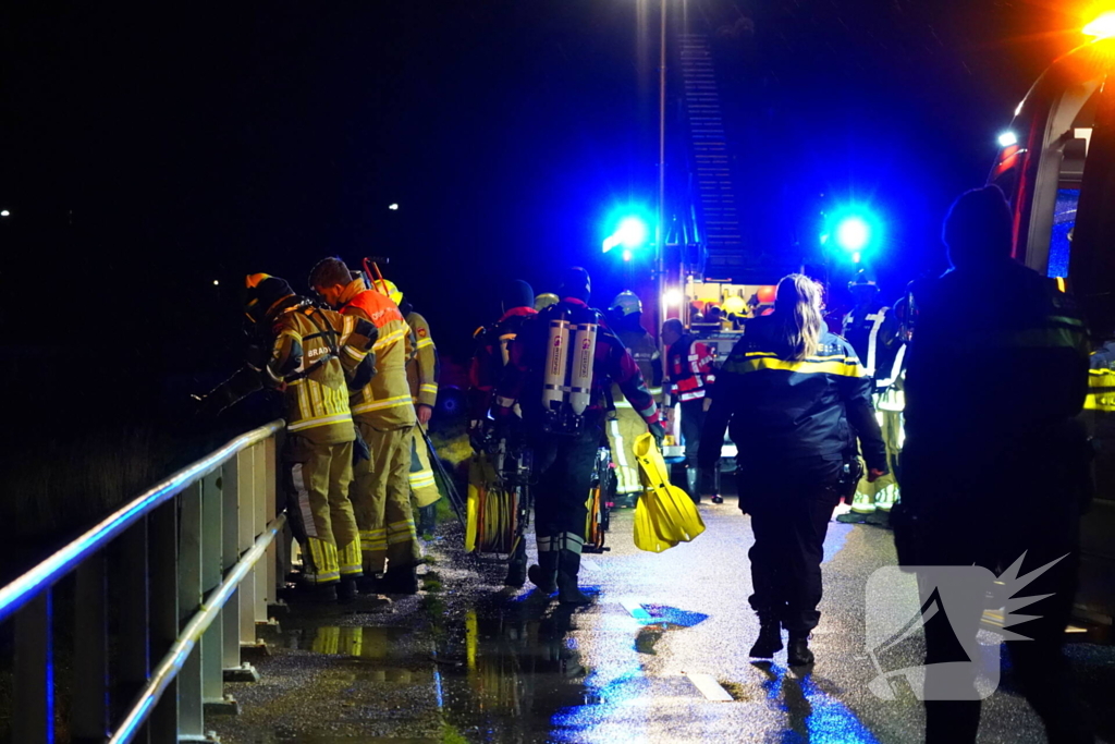 Gladheid leidt tot auto te water