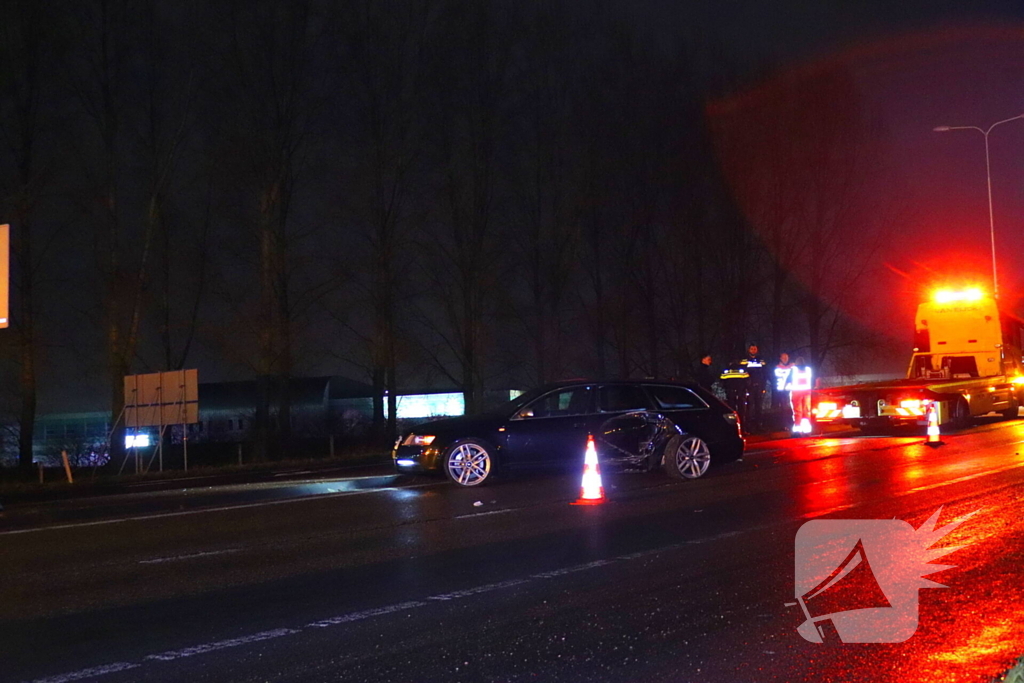 Auto in de slip bij oprit