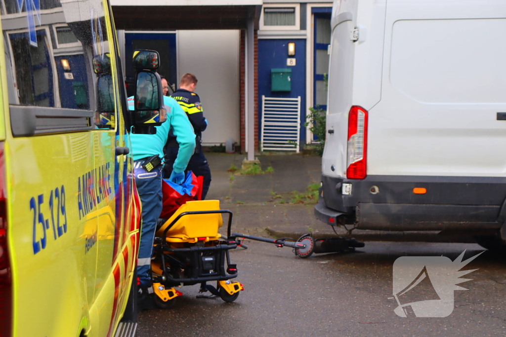 Ongeval tussen bezorger en bestuurder elektrische step