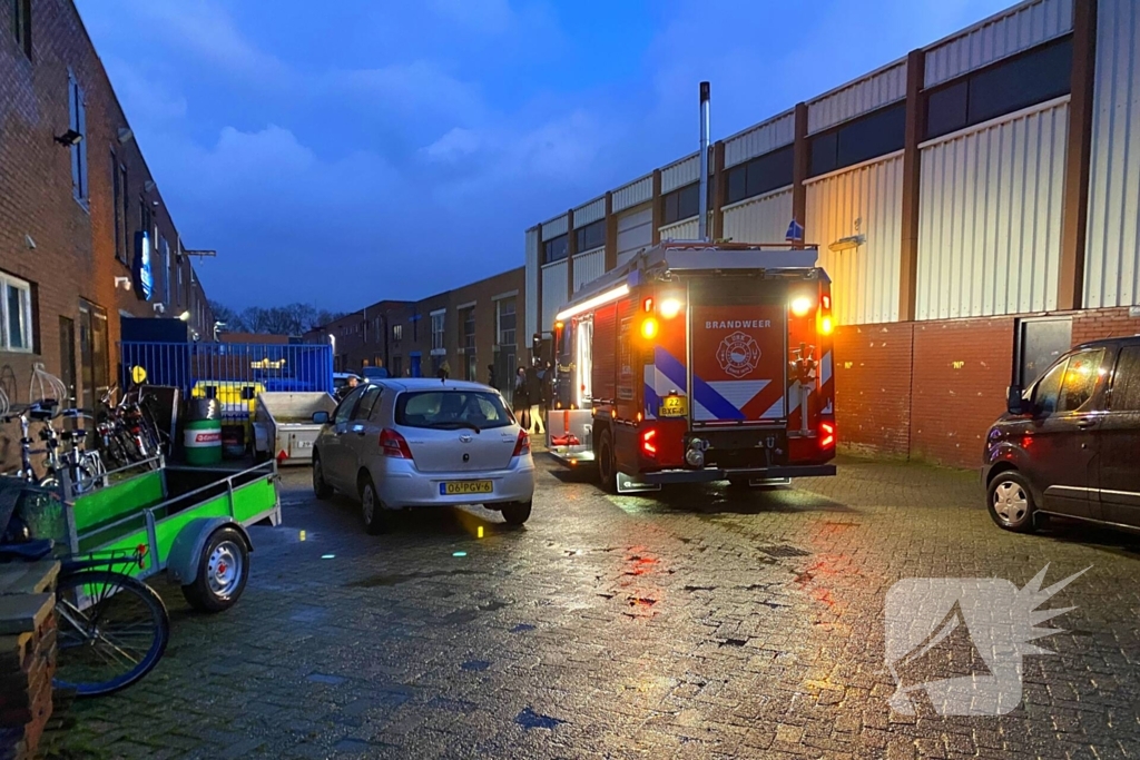 Brand in keuken van bezorg restaurant