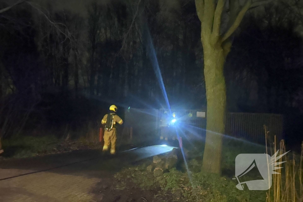 Buitenbrand bij een hekwerk