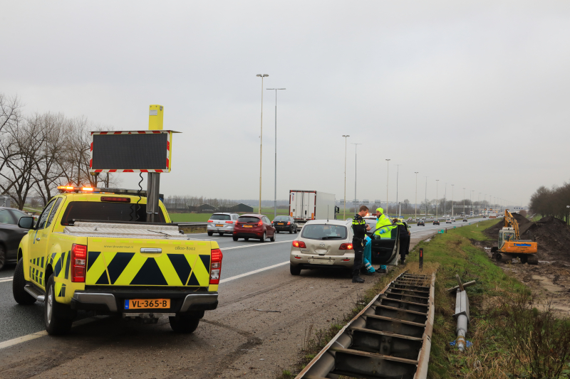 Bestuurster flink geschrokken na kop-staartaanrijding