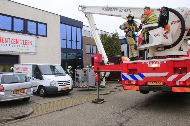 Brand in machine slagerij