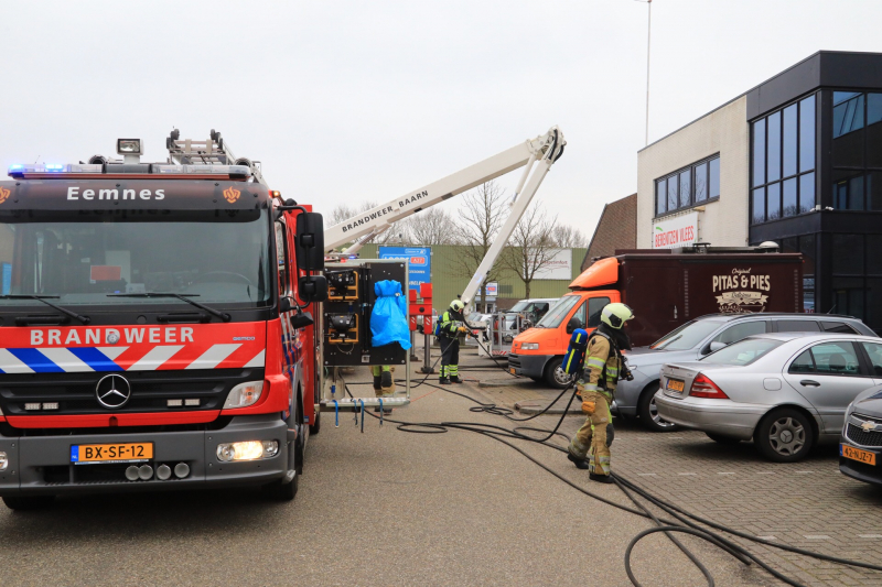 Brand in machine slagerij