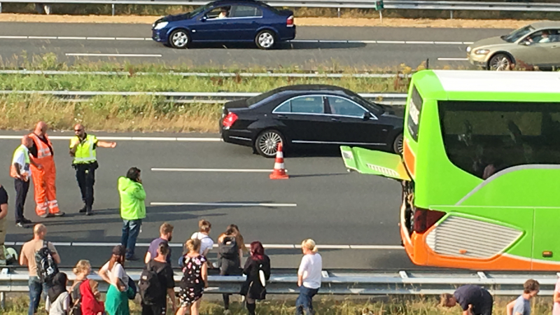 Flixbus strandt na brand