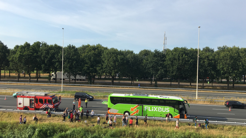 Flixbus strandt na brand