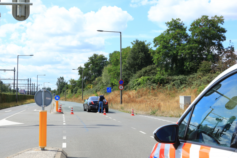 Weg afgesloten door ongeval