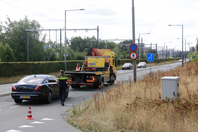 Weg afgesloten door ongeval