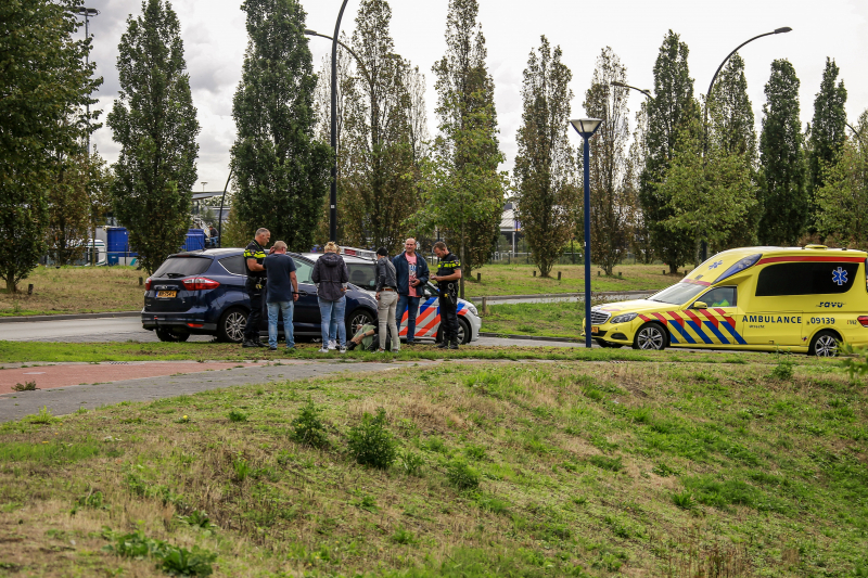 Overstekende fietsster aangereden