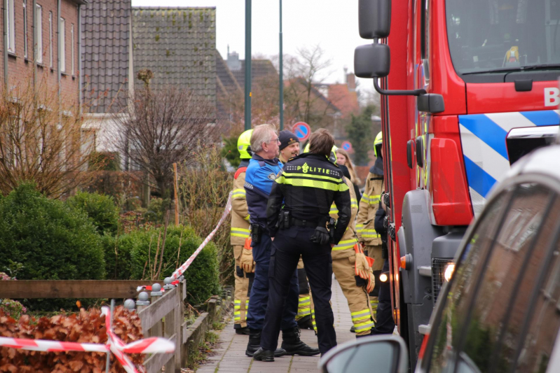 Gasleiding geraakt bij graafwerkzaamheden (Scherpenzeel)