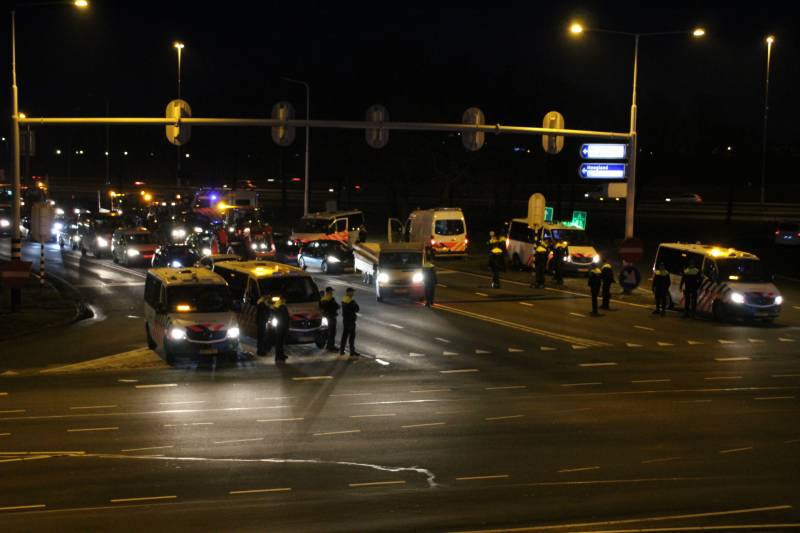 Boeren blokkeren A1 richting Hoevelaken