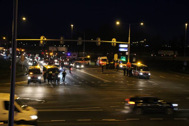 Boeren blokkeren A1 richting Hoevelaken