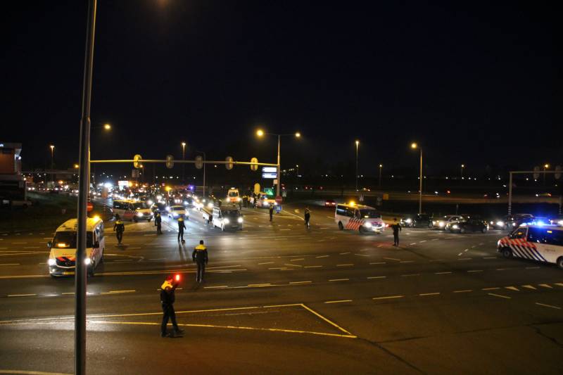 Boeren blokkeren A1 richting Hoevelaken