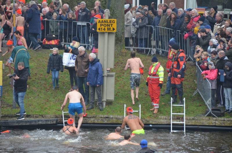 Veel toeschouwers bij nieuwjaarsduik