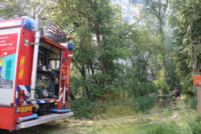 Veel rook bij brand in bosgebied